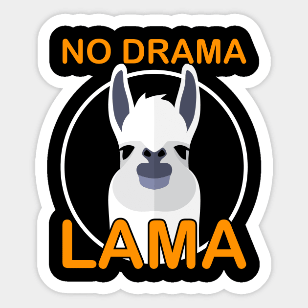 No Drama Lama Alpaka Lamas Funny Sticker by Hariolf´s Mega Store